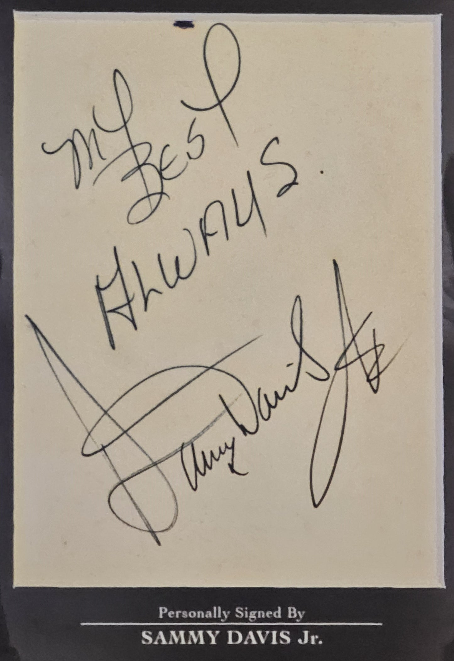 Sammy Davis Jr authentic autograph