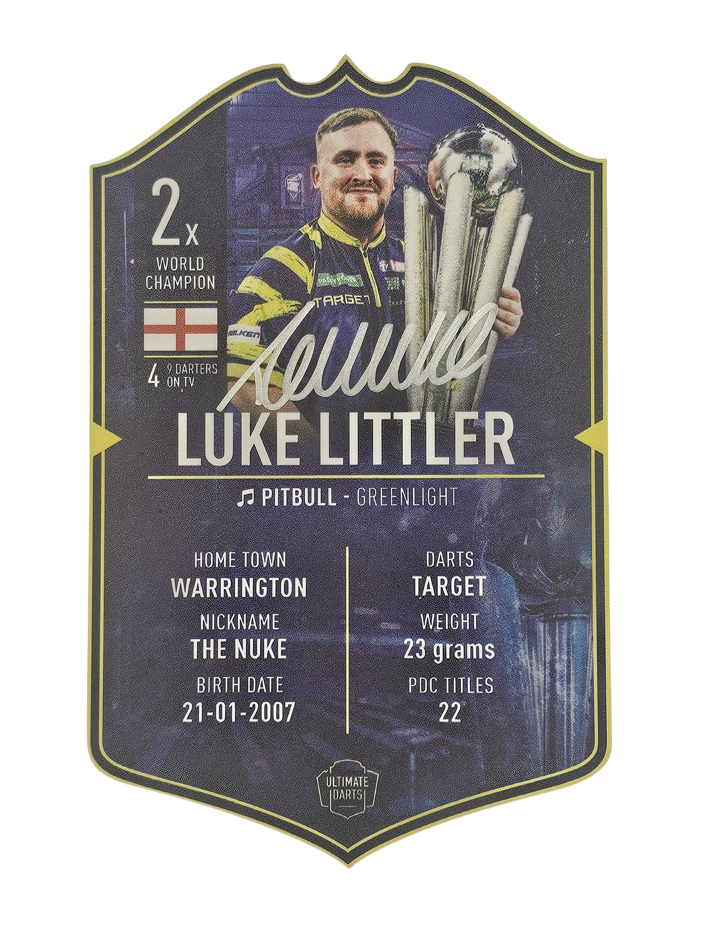 Luke Littler: Signed 2026 Mini Ultimate Darts Card
