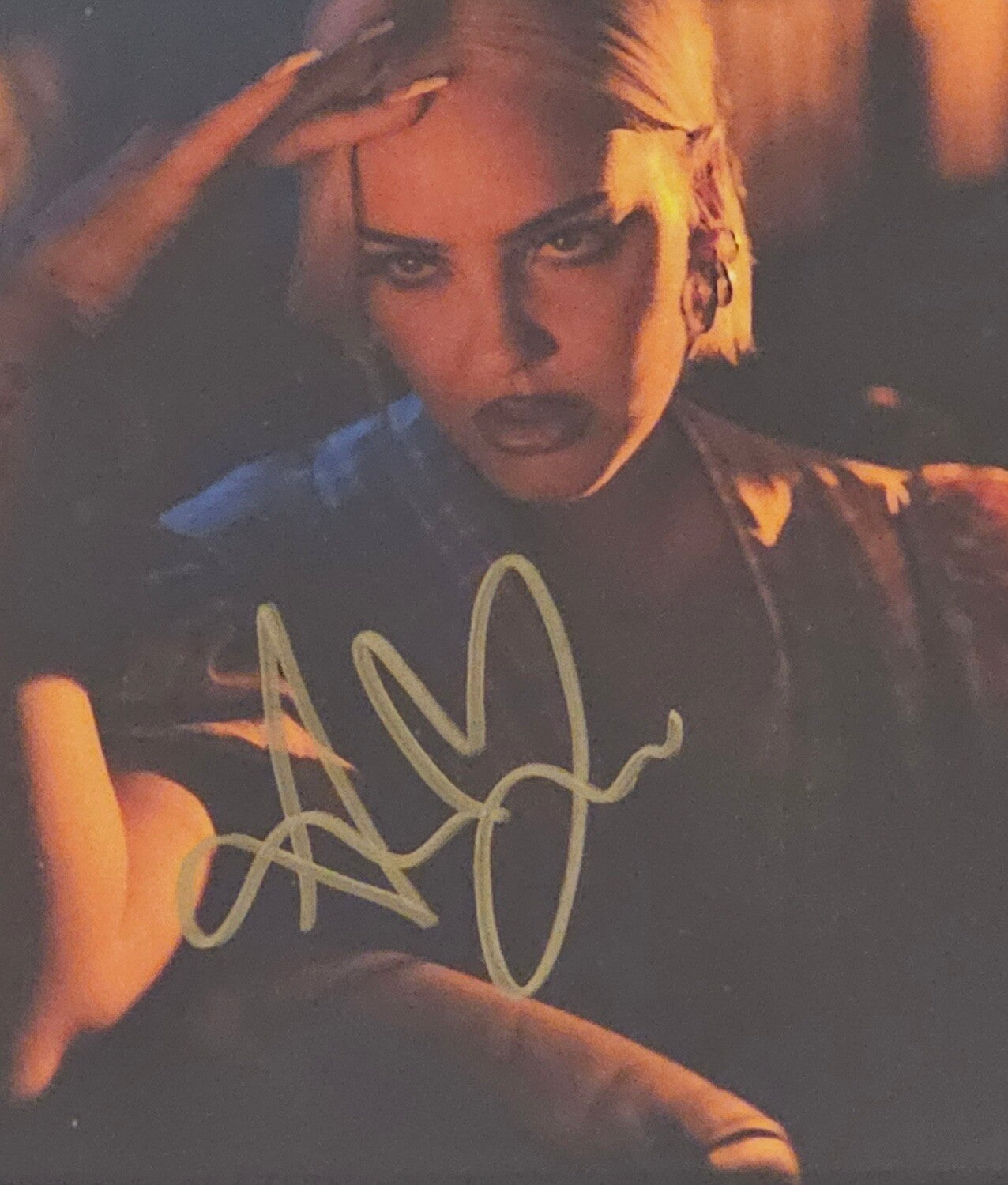 Close-up of Anne-Marie’s autograph on CD sleeve - AMAA Authenticated