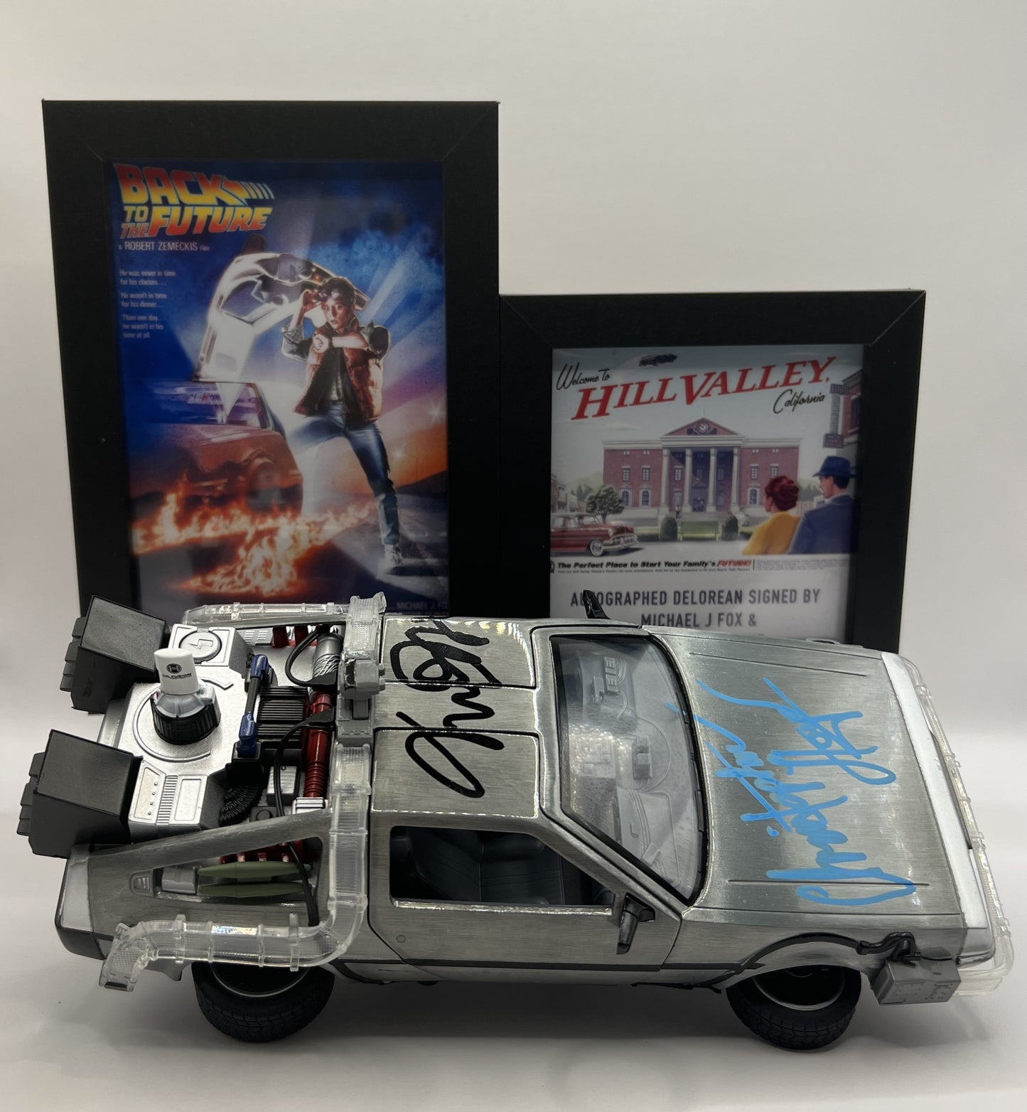 Back to the future - Michael J Fox and Christopher Lloyd signed DeLorean