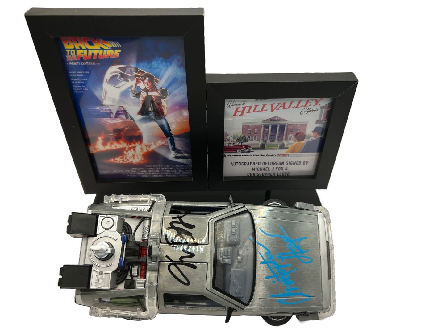 Back to the future - Michael J Fox and Christopher Lloyd signed DeLorean