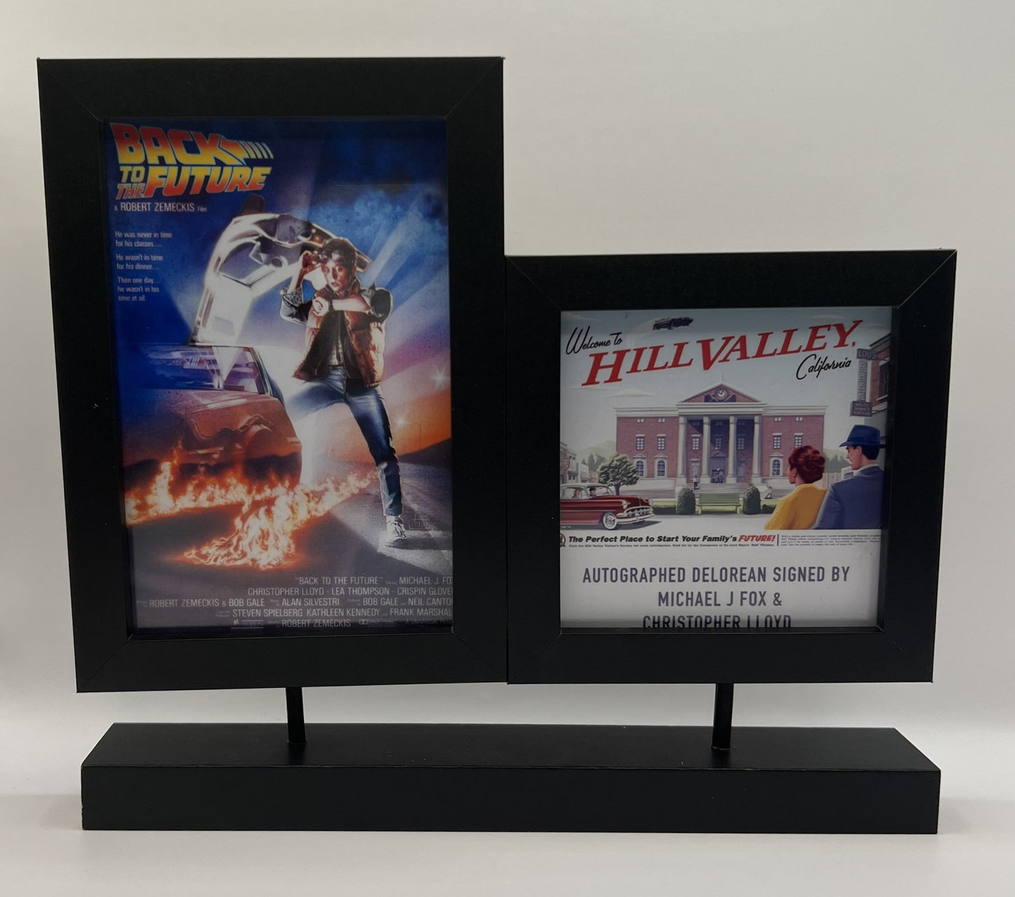 Back to the Future Dual Signed DeLorean