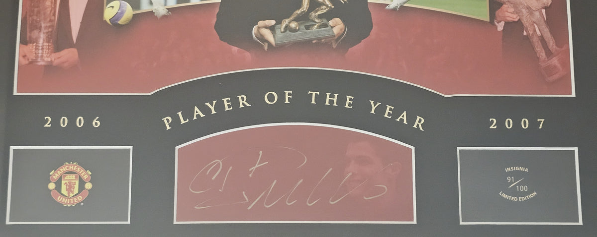 Cristiano Ronaldo Signed Limited Edition 91/100 Manchester United 2006/07 Player of the Year Deluxe Tribute – Official MUFC COA