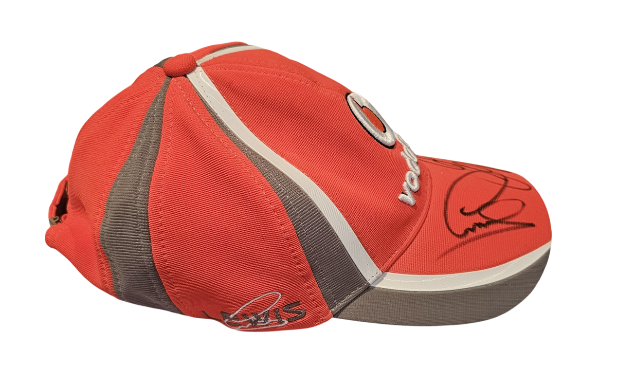 Lewis Hamilton & Jenson Button Signed Vodafone McLaren Mercedes F1 Cap – ACG Authenticated with LOA