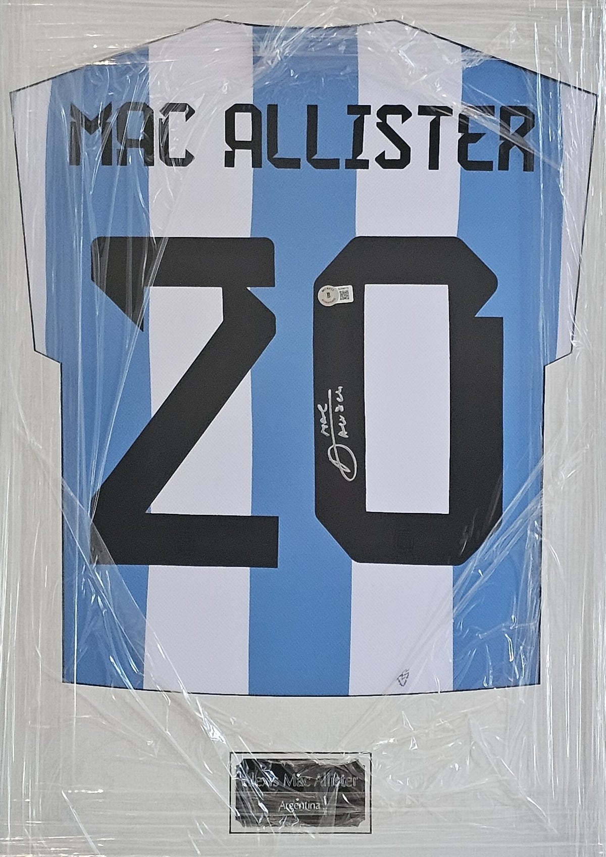 Alexis Mac Allister Signed and Framed Jersey
