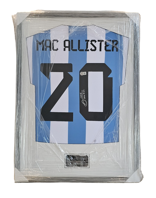Alexis Mac Allister Signed and Framed Jersey