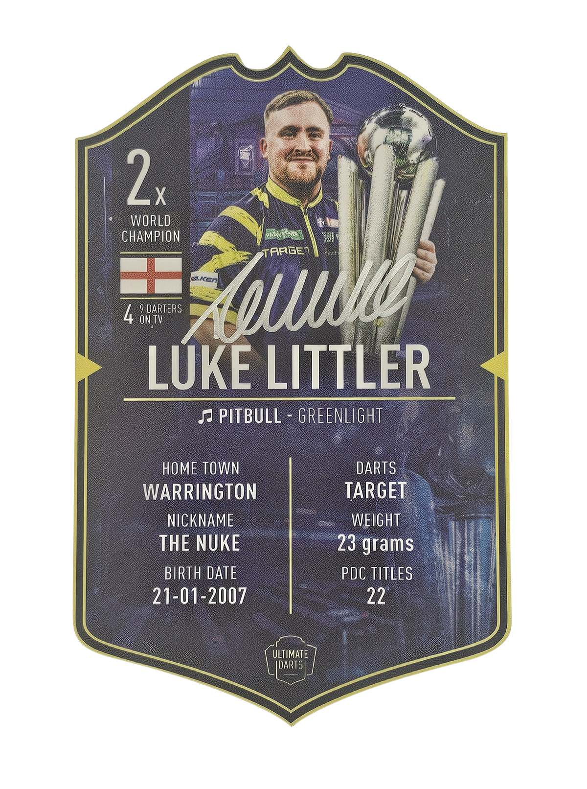 Luke Littler: Signed 2026 Mini Ultimate Darts Card