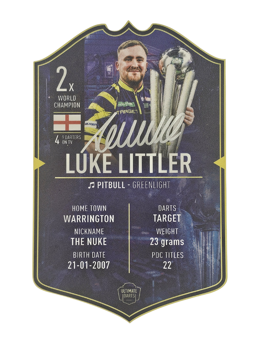 Luke Littler: Signed 2026 Mini Ultimate Darts Card