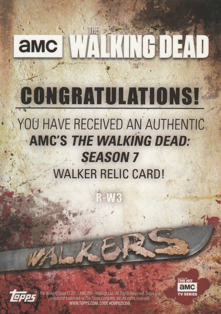The Walking Dead: Walkers Wardrobe Card
