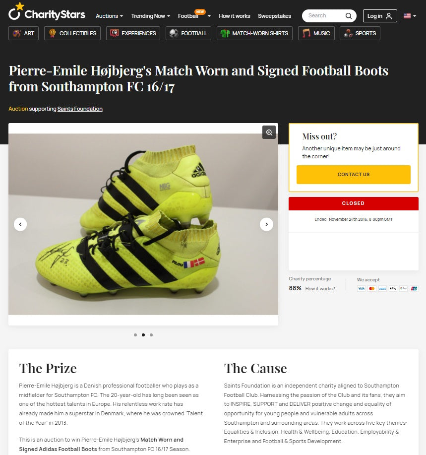 Pierre Emile Højbjerg: Match-worn and signed Boots