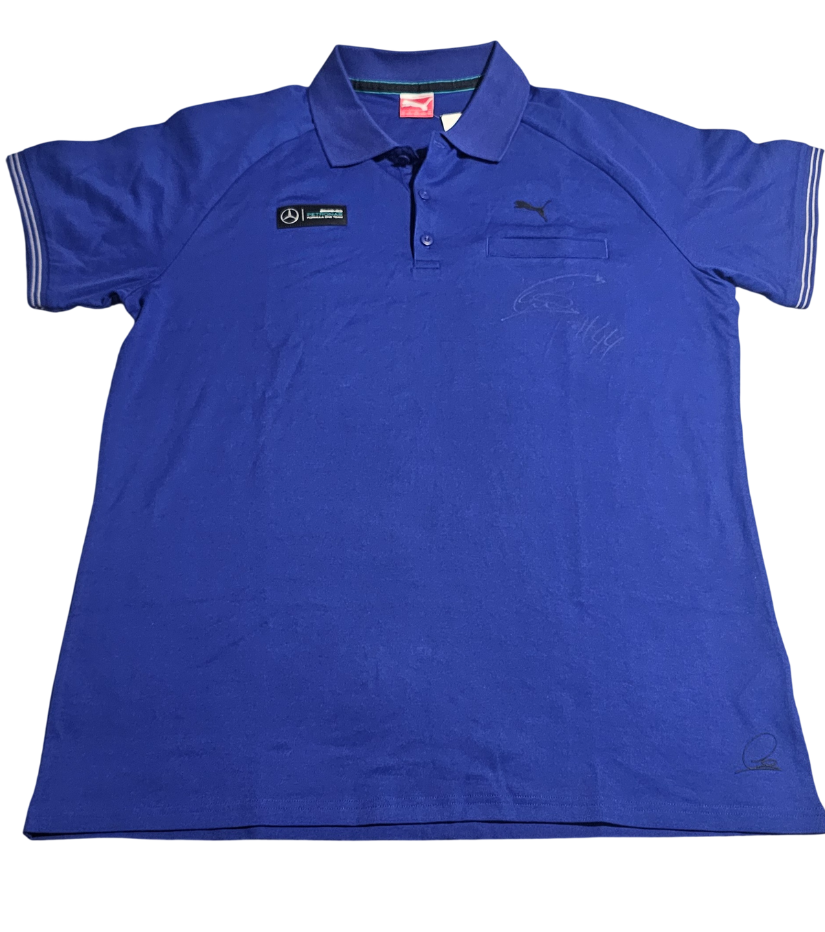 Lewis Hamilton Signed Mercedes-AMG Petronas Polo Shirt | With GRAD Authentication